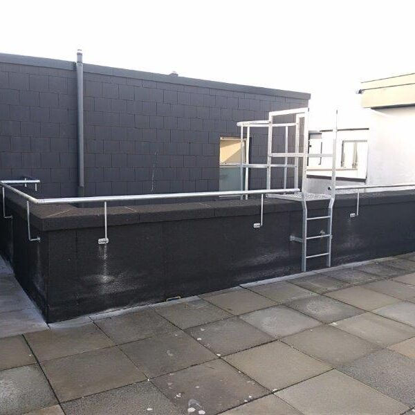 City Centre reroofing Fire escape